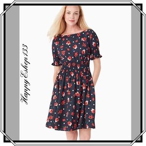 Kate spade NY Women’s Whimsy Floral Puff-sleeve Blaire Dress